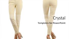  Presentation with trousers - PPT layouts featuring trousers on the model isolated background and a  colored foreground
