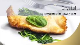  Presentation with trout - Colorful PPT theme enhanced with trout-in-beer-batter backdrop and a lemonade colored foreground