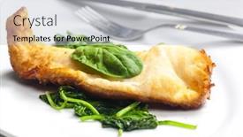  Presentation with trout - Beautiful theme featuring trout-in-beer-batter backdrop and a light gray colored foreground