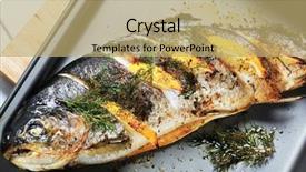  Presentation with trout - PPT theme with trout with lemon and dill background and a coral colored foreground