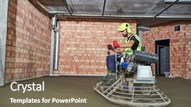  Presentation with flooring - Audience pleasing slide deck consisting of trowel - concrete flooring using ride-on power backdrop and a violet colored foreground