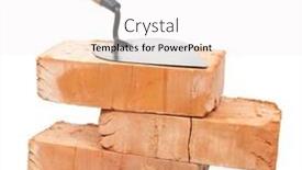  Presentation with bricks - Slide deck featuring trowel-on-bricks background and a white colored foreground