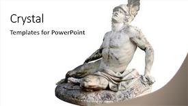  Presentation with backingam palace - PPT theme consisting of troy - statue of achilles in achillion background and a white colored foreground