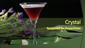  Presentation with cocktail - PPT theme having trpopical alchol cocktail background and a tawny brown colored foreground