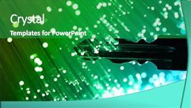  Presentation with fiber optics - Amazing PPT theme having truck art - fiber optics background with lots backdrop and a  colored foreground