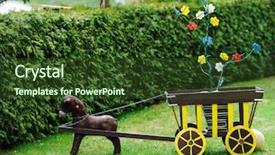  Presentation with wooden - Cool new PPT theme with truck art - old wooden toys backdrop and a tawny brown colored foreground