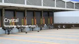  Presentation with zone - Cool new presentation design with truck backed into a loading backdrop and a tawny brown colored foreground