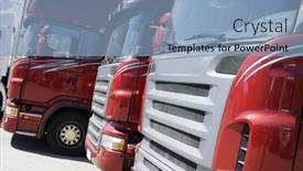 Presentation with fleet - Amazing theme having truck-fleet-red-new-trucks backdrop and a light blue colored foreground