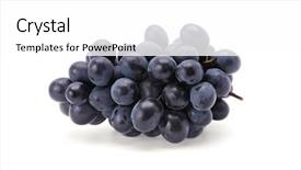  Presentation with food truck - Beautiful presentation featuring truck food - grapes isolated on a white backdrop and a white colored foreground