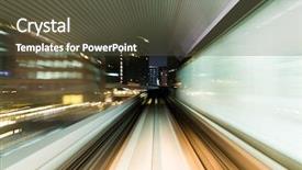  Presentation with truck - Theme with truck light trail of train background and a tawny brown colored foreground