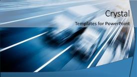  Presentation with motion - Amazing PPT theme having truck on a highway motorway backdrop and a light blue colored foreground