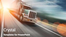  Presentation with freeway - Colorful presentation enhanced with trucking industry - truck on freeway backdrop and a violet colored foreground