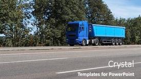  Presentation with trucking - Slide set with truck-on-the-road-side background and a gray colored foreground
