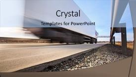  Presentation with truck - Theme featuring truck passing through a toll background and a light blue colored foreground