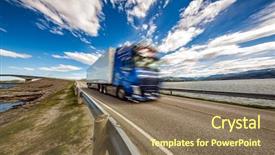  Presentation with atlantic - Slide deck having the background atlantic ocean background and a coral colored foreground