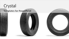  Presentation with tires - PPT theme featuring truck safety driving - new car tires isolated background and a white colored foreground