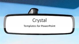  Presentation with mirror - Beautiful theme featuring truck safety driving - rear view mirror backdrop and a white colored foreground