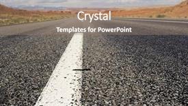  Presentation with road safety - PPT theme consisting of truck safety driving - road to vegas background and a coral colored foreground