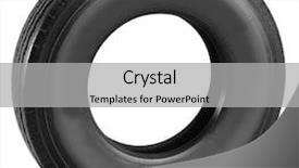  Presentation with tire - Theme featuring truck tire isolated background and a light gray colored foreground