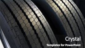  Presentation with tire - Colorful slide set enhanced with truck tire backdrop and a dark gray colored foreground