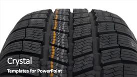  Presentation with tire - Presentation theme with truck tires - car tire detail closeup background and a dark gray colored foreground