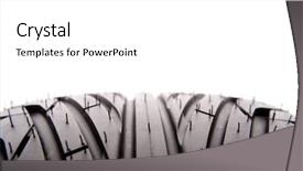  Presentation with tire - Presentation theme with truck tires - closeup of tire tread background and a white colored foreground