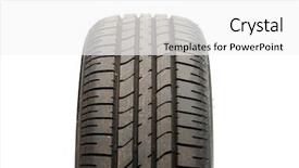  Presentation with tyre - Beautiful presentation theme featuring truck tires - tyre isolated on white backdrop and a white colored foreground