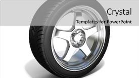  Presentation with wheel - Theme with truck tires - wheel background and a light gray colored foreground