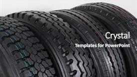  Presentation with tires - Slides enhanced with truck tires background and a dark gray colored foreground