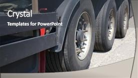  Presentation with truck - Audience pleasing PPT layouts consisting of truck trailer backdrop and a dark gray colored foreground