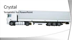  Presentation with truck - Slides featuring truck under the white background background and a white colored foreground