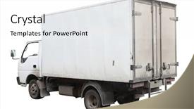  Presentation with brouchure oilfield truck brouchure - Slides having truck under the white background background and a white colored foreground