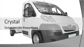  Presentation with trucking - Audience pleasing presentation theme consisting of truck under the white background backdrop and a light gray colored foreground