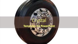  Presentation with tires - Presentation theme consisting of truck-wheel-with-new-tires background and a tawny brown colored foreground