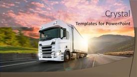  Presentation with shaving - Slide deck having truck-with-container-on-highway background and a lemonade colored foreground