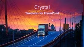  Presentation with rides - Audience pleasing slide deck consisting of truck-with-container-rides-over backdrop and a violet colored foreground