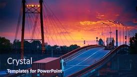  Presentation with rides - Colorful PPT theme enhanced with truck-with-container-rides-over backdrop and a navy blue colored foreground