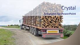  Presentation with eucalyptus - Colorful slide set enhanced with truck with load of tree backdrop and a sky blue colored foreground