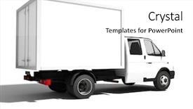  Presentation with truck - PPT theme with truck background and a white colored foreground
