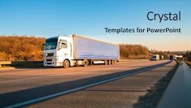  Presentation with trucking - Slide deck enhanced with trucking - arriving white truck background and a light blue colored foreground