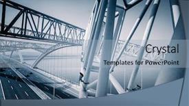  Presentation with sonar blue modern ship radar - Amazing presentation having trucking industry - highway and modern bridge backdrop and a light blue colored foreground