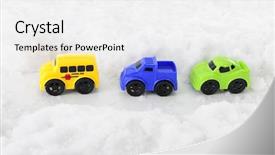  Presentation with vehicles - PPT layouts featuring vehicles traveling along a pass background and a white colored foreground