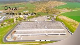  Presentation with logistics - Amazing presentation having trucks industrial background logistics backdrop and a yellow colored foreground