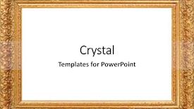  Presentation with gold frame - Beautiful theme featuring true antique wooden gold colored frame intricate detail backdrop and a white colored foreground