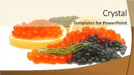  Presentation with caviar - PPT layouts enhanced with true colors - black and red caviar salmon background and a blonde colored foreground