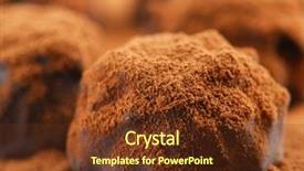  Presentation with chocolate - Presentation design with truffles sprinkled with cocoa powder background and a  colored foreground