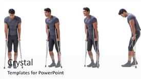  Presentation with athlete - Presentation having truma - young patient athlete sportsman suffering background and a white colored foreground