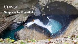  Presentation with falls - Beautiful PPT layouts featuring trummelbach-falls-the-biggest-waterfall backdrop and a dark gray colored foreground