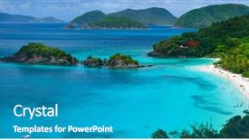  Presentation with panorama old tbilisi - Slide deck consisting of trunk bay on st john background and a teal colored foreground