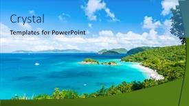  Presentation with virgin islands - Audience pleasing slide deck consisting of trunk-bay-st-john-united backdrop and a light blue colored foreground
